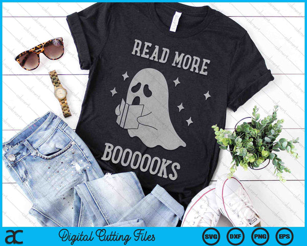 Read More Books Halloween Ghost SVG PNG Digital Cutting Files