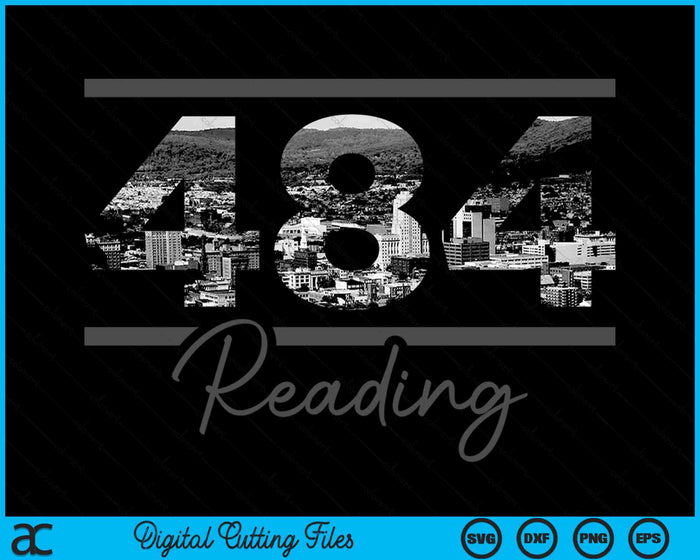 Reading 484 Area Code Skyline Pennsylvania Vintage SVG PNG Digital Cutting Files Reading 484 Area Code Skyline Pennsylvania Vintage SVG PNG Digital Cutting Files