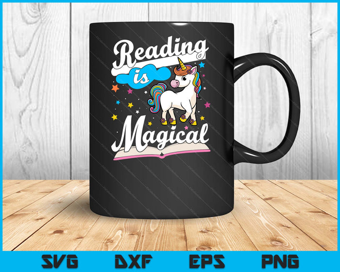 Reading Is Magical Book Lover Reading Teacher Bookworm SVG PNG Digital Cutting Files