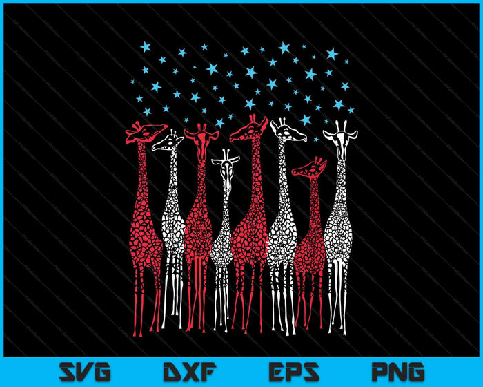 Red White And Blue Giraffe 4th Of July Patriotic SVG PNG Digital Printable Files Red White And Blue Giraffe 4th Of July Patriotic SVG PNG Digital Printable Files