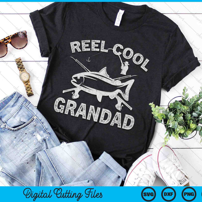 Reel Cool Grandad Father's Day SVG PNG Digital Cutting Files Reel Cool Grandad Father's Day SVG PNG Digital Cutting Files