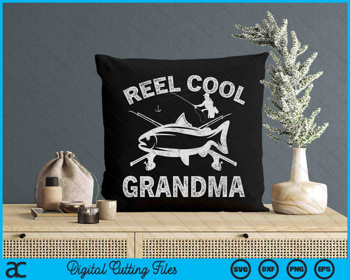 Reel Cool Grandma Mother's Day SVG PNG Digital Cutting Files Reel Cool Grandma Mother's Day SVG PNG Digital Cutting Files