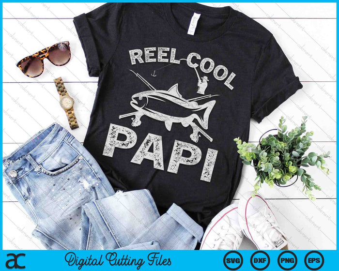 Reel Cool Papi Father's Day SVG PNG Digital Cutting Files Reel Cool Papi Father's Day SVG PNG Digital Cutting Files