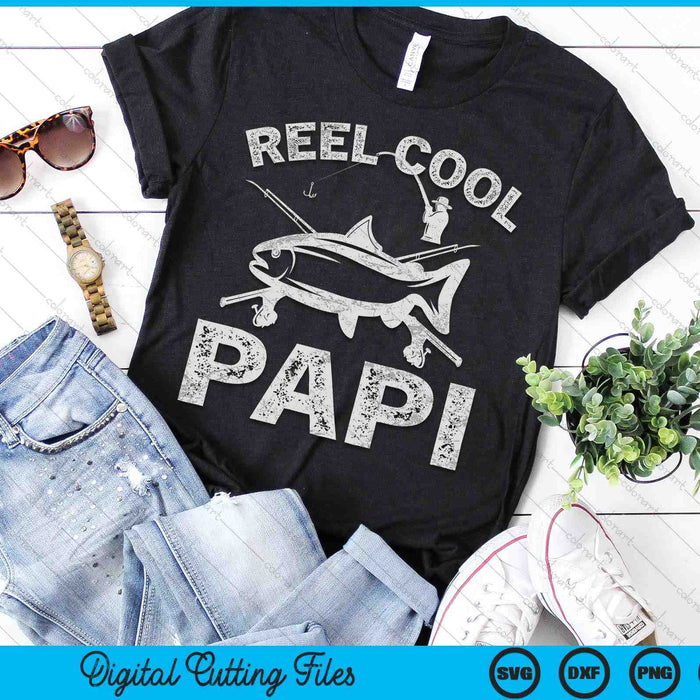 Reel Cool Papi Father's Day SVG PNG Digital Cutting Files Reel Cool Papi Father's Day SVG PNG Digital Cutting Files