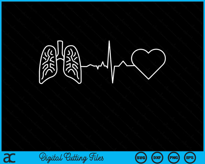 Respiratory Therapy Heartbeat Respiratory Therapist SVG PNG Digital Cutting Files