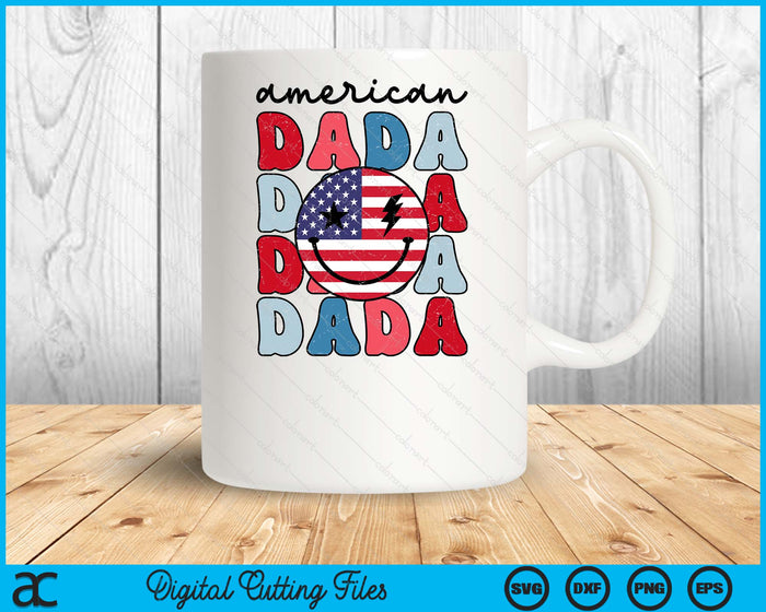 Retro American Dada American Flag Cute 4th Of July Patriotic SVG PNG Digital Cutting Files Retro American Dada American Flag Cute 4th Of July Patriotic SVG PNG Digital Cutting Files