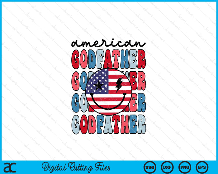 Retro American Godfather American Flag Cute 4th Of July Patriotic SVG PNG Digital Cutting Files Retro American Godfather American Flag Cute 4th Of July Patriotic SVG PNG Digital Cutting Files