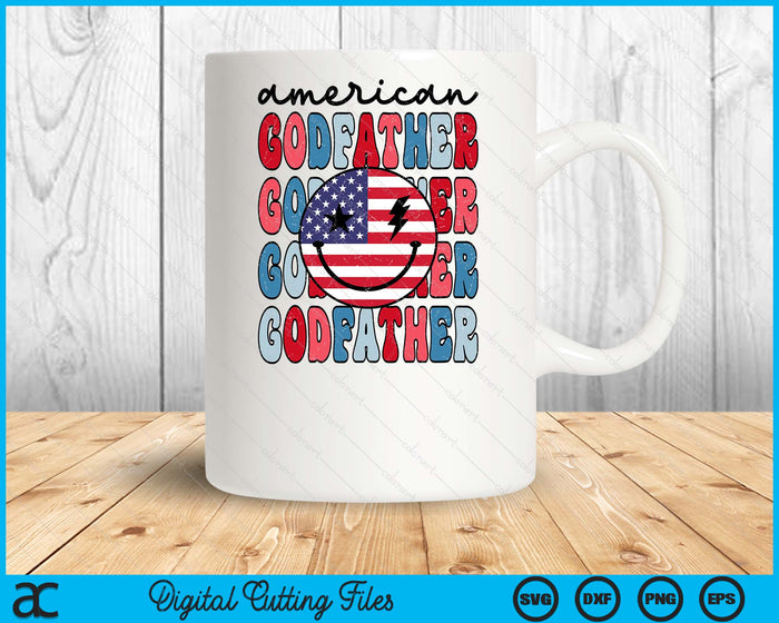 Retro American Godfather American Flag Cute 4th Of July Patriotic SVG PNG Digital Cutting Files Retro American Godfather American Flag Cute 4th Of July Patriotic SVG PNG Digital Cutting Files