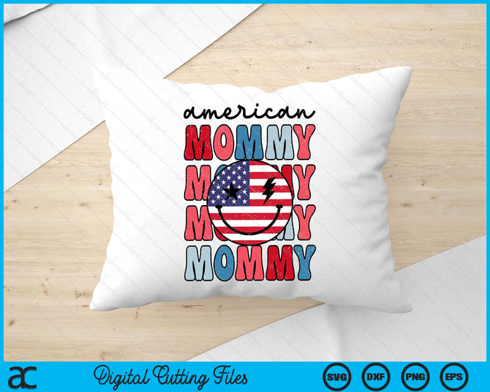 Retro American Mommy American Flag Cute 4th Of July Patriotic SVG PNG Digital Cutting Files Retro American Mommy American Flag Cute 4th Of July Patriotic SVG PNG Digital Cutting Files