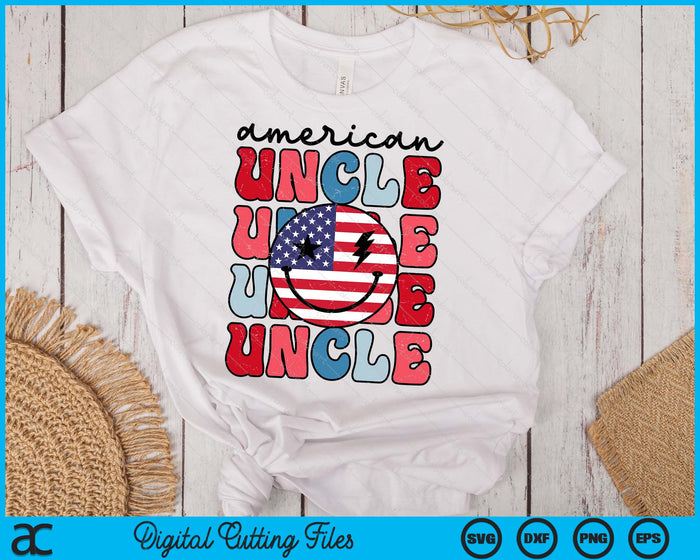 Retro American Uncle American Flag Cute 4th Of July Patriotic SVG PNG Digital Cutting Files Retro American Uncle American Flag Cute 4th Of July Patriotic SVG PNG Digital Cutting Files
