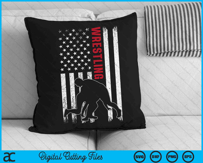 Retro American Wrestling Apparel Bandera de EE. UU. Lucha libre SVG PNG Archivos de corte digital Retro American Wrestling Apparel Bandera de EE. UU. Lucha libre SVG PNG Archivos de corte digital