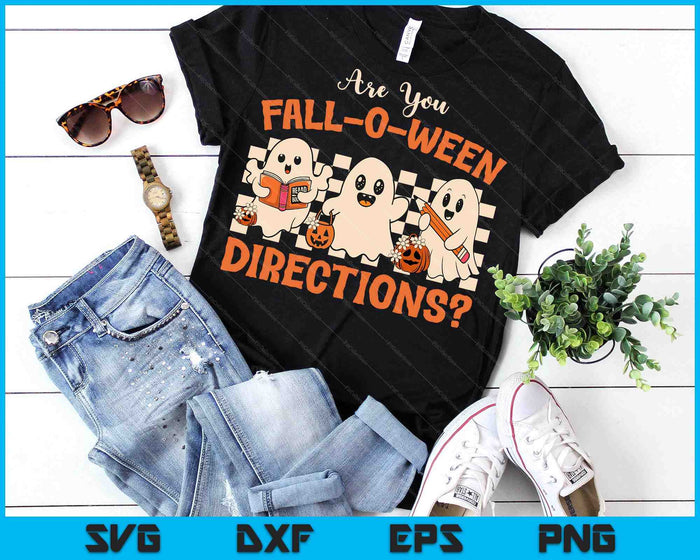 Retro Are You Fall O Ween Directions Teacher Halloween Ghost SVG PNG Digital Printable Files Retro Are You Fall O Ween Directions Teacher Halloween Ghost SVG PNG Digital Printable Files
