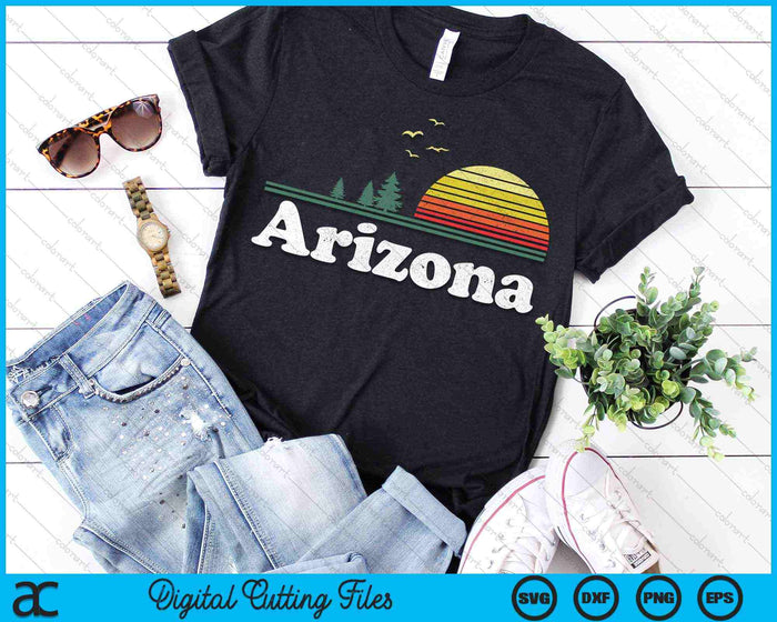 Retro Arizona State Park AZ Inicio SVG PNG Cortar archivos imprimibles Retro Arizona State Park AZ Inicio SVG PNG Cortar archivos imprimibles