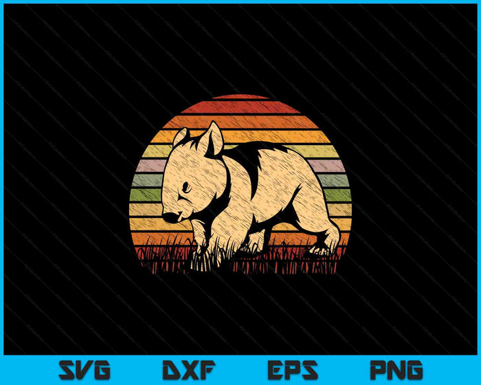 Retro Australian Wombat Lover Wildlife Aussie Wombat SVG PNG Digital Printable Files Retro Australian Wombat Lover Wildlife Aussie Wombat SVG PNG Digital Printable Files