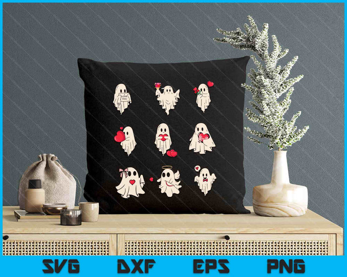 Retro Cute Ghost Valentines Day Women Men Spooky Valentines SVG PNG Digital Printable Files Retro Cute Ghost Valentines Day Women Men Spooky Valentines SVG PNG Digital Printable Files