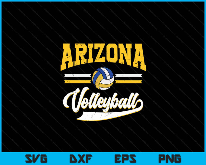 Retro Game Day Vintage Arizona Volleyball SVG PNG Digital Cutting Files Retro Game Day Vintage Arizona Volleyball SVG PNG Digital Cutting Files