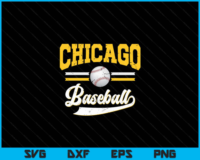 Retro Game Day Vintage Chicago Baseball SVG PNG Digital Cutting Files Retro Game Day Vintage Chicago Baseball SVG PNG Digital Cutting Files