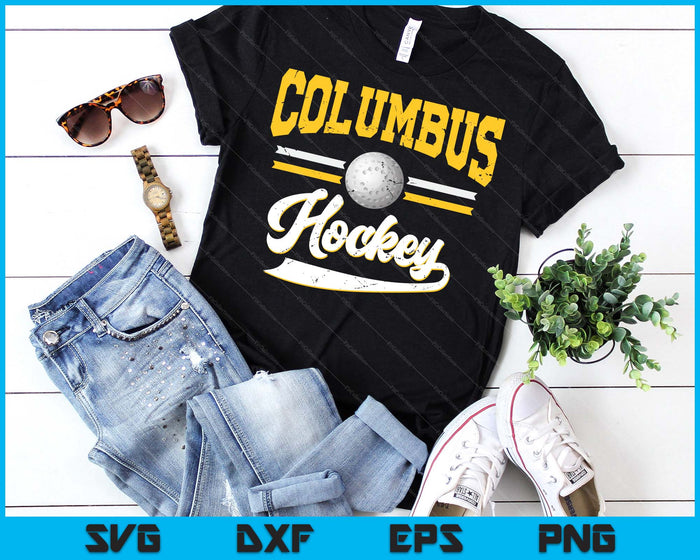 Retro Game Day Vintage Columbus Hockey SVG PNG Digital Cutting Files Retro Game Day Vintage Columbus Hockey SVG PNG Digital Cutting Files