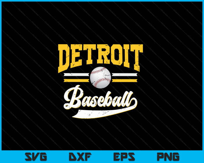 Retro Game Day Vintage Detroit Baseball SVG PNG Digital Cutting Files Retro Game Day Vintage Detroit Baseball SVG PNG Digital Cutting Files