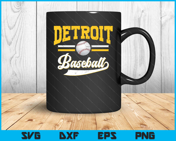 Retro Game Day Vintage Detroit Baseball SVG PNG Digital Cutting Files Retro Game Day Vintage Detroit Baseball SVG PNG Digital Cutting Files