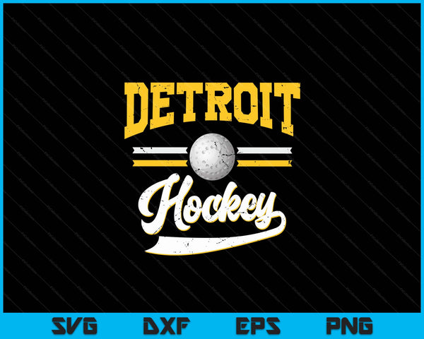 Retro Game Day Vintage Detroit Hockey SVG PNG Digital Cutting Files
