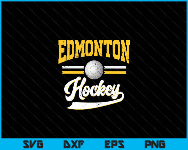 Retro Game Day Vintage Edmonton Hockey SVG PNG Digital Cutting Files