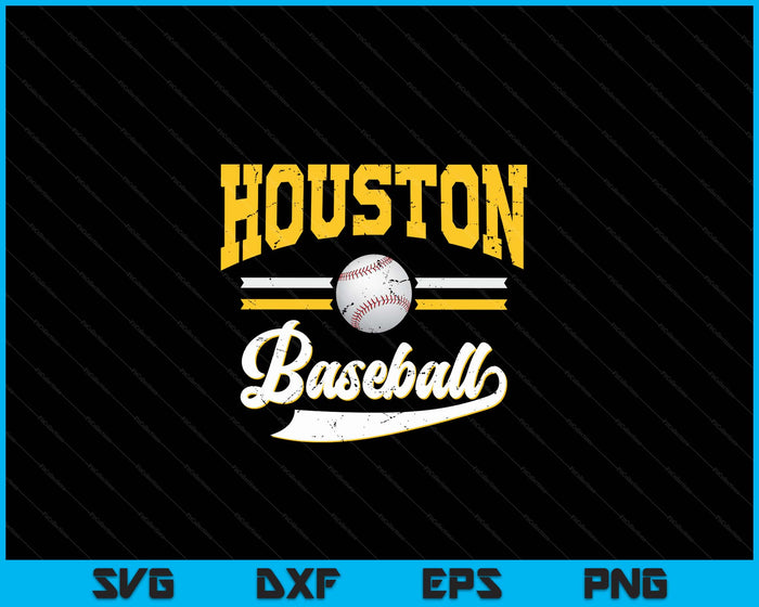 Retro Game Day Vintage Houston Baseball SVG PNG Digital Cutting Files Retro Game Day Vintage Houston Baseball SVG PNG Digital Cutting Files