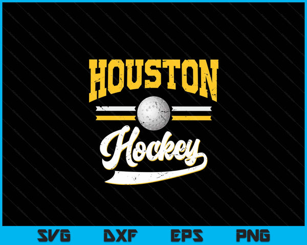 Retro Game Day Vintage Houston Hockey SVG PNG Digital Cutting Files