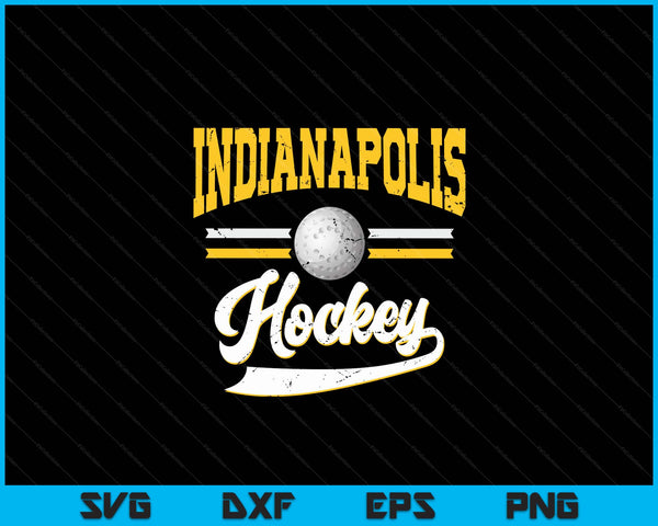 Retro Game Day Vintage Indianapolis Hockey SVG PNG Digital Cutting Files