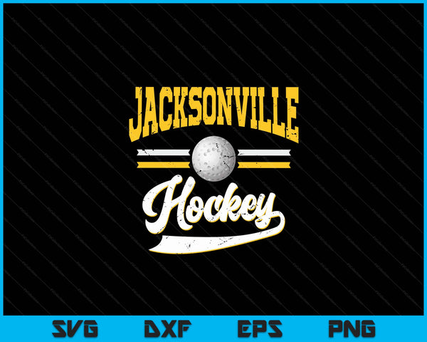 Retro Game Day Vintage Jacksonville Hockey SVG PNG Digital Cutting Files