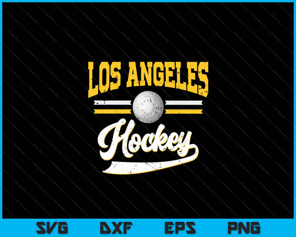 Retro Game Day Vintage Los Angeles Hockey SVG PNG Digital Cutting Files