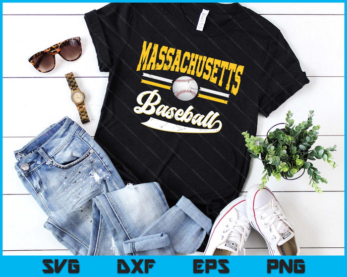 Retro Game Day Vintage Massachusetts Baseball SVG PNG Digital Cutting Files Retro Game Day Vintage Massachusetts Baseball SVG PNG Digital Cutting Files