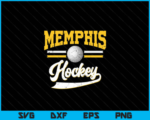 Retro Game Day Vintage Memphis Hockey SVG PNG Digital Cutting Files