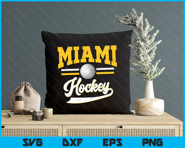 Retro Game Day Vintage Miami Hockey SVG PNG Digital Cutting Files Retro Game Day Vintage Miami Hockey SVG PNG Digital Cutting Files