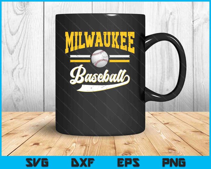 Retro Game Day Vintage Milwaukee Baseball SVG PNG Digital Cutting File Retro Game Day Vintage Milwaukee Baseball SVG PNG Digital Cutting File