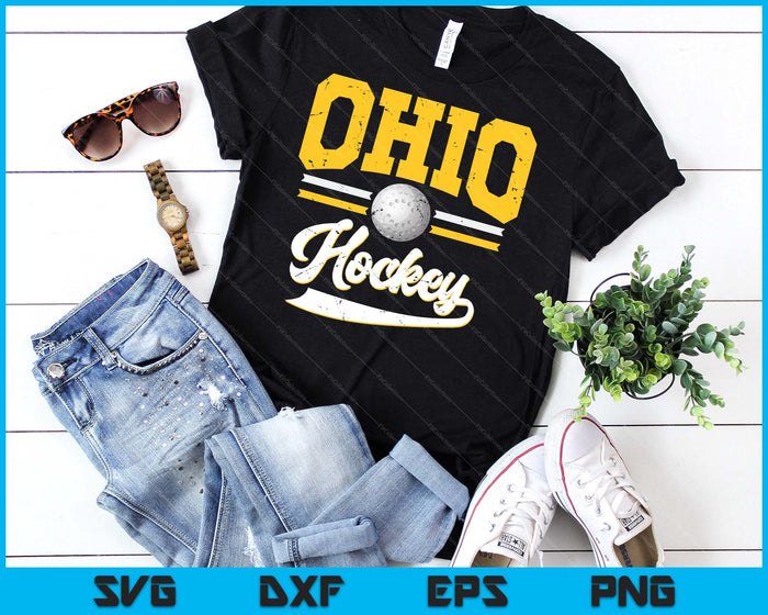 Retro Game Day Vintage Ohio Hockey SVG PNG Digital Cutting Files Retro Game Day Vintage Ohio Hockey SVG PNG Digital Cutting Files