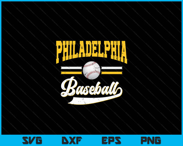 Retro Game Day Vintage Philadelphia Baseball SVG PNG Digital Cutting Files