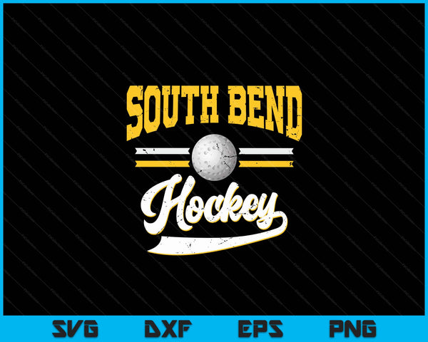 Retro Game Day Vintage South Bend Hockey SVG PNG Digital Cutting Files