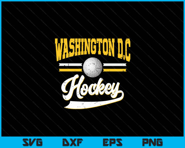 Retro Game Day Vintage Washington D.C Hockey SVG PNG Digital Cutting Files