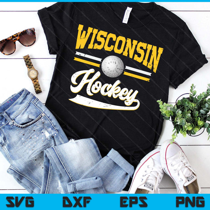 Retro Game Day Vintage Wisconsin Hockey SVG PNG Digital Cutting Files Retro Game Day Vintage Wisconsin Hockey SVG PNG Digital Cutting Files