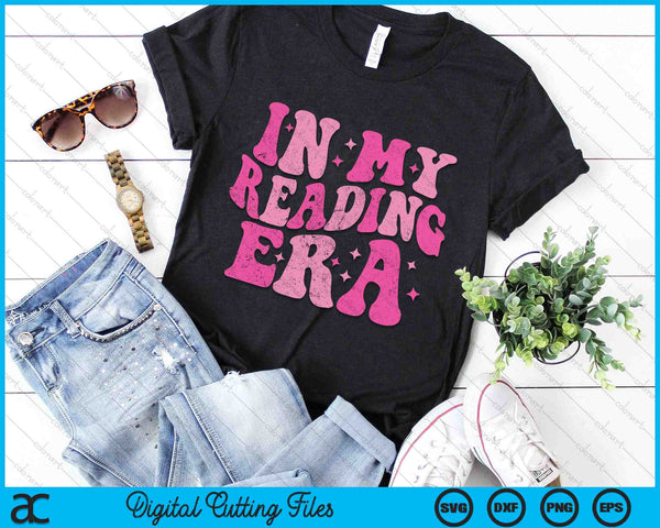 Retro Groovy In My Reading Era Book Reader SVG PNG Digital Cutting Files