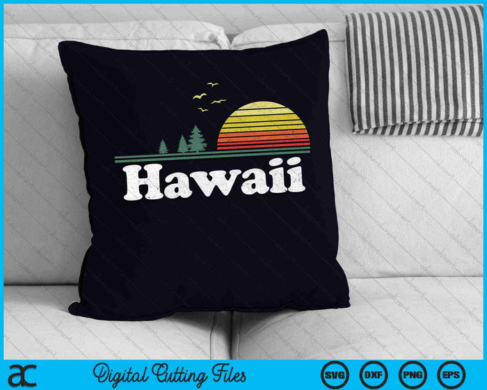 Retro Hawaii State Park HI Home Design SVG PNG Digital Cutting Files