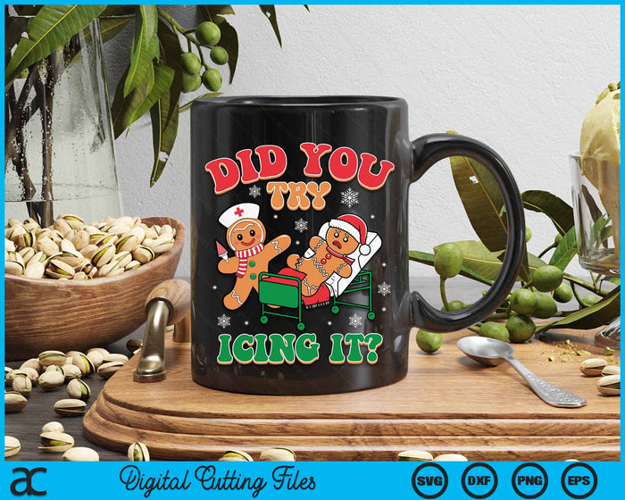 Retro ICU Nurse Christmas Gingerbread Did You Try Icing It SVG PNG Digital Cutting File Retro ICU Nurse Christmas Gingerbread Did You Try Icing It SVG PNG Digital Cutting File