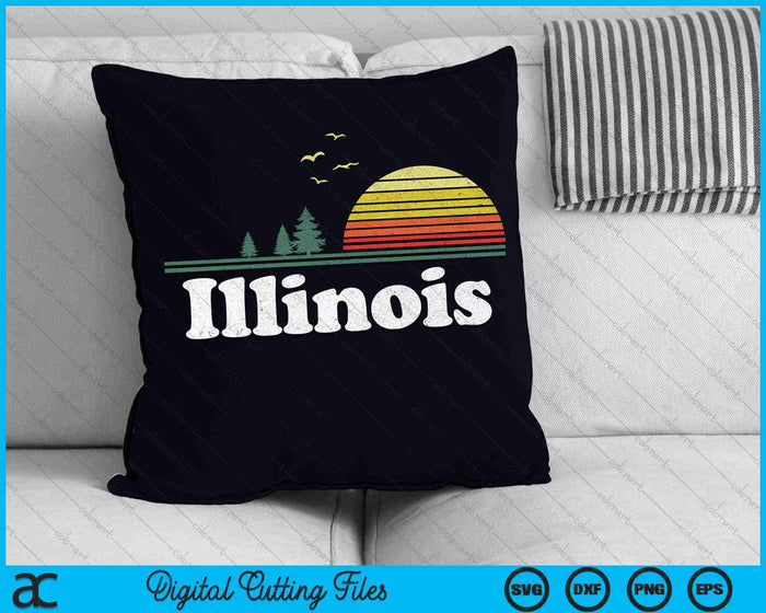 Retro Illinois State Park IL Home Design SVG PNG Archivos de corte digital Retro Illinois State Park IL Home Design SVG PNG Archivos de corte digital