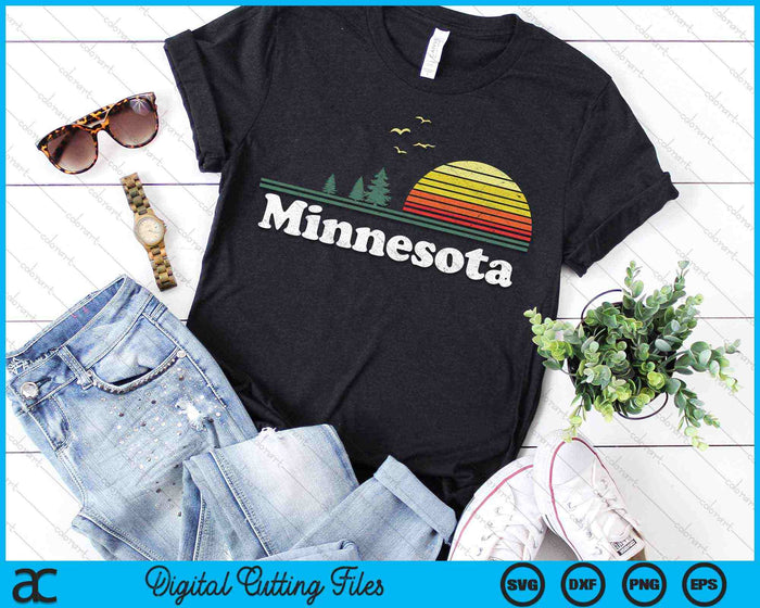 Retro Minnesota State Park MN Home Design SVG PNG Digital Cutting Files Retro Minnesota State Park MN Home Design SVG PNG Digital Cutting Files