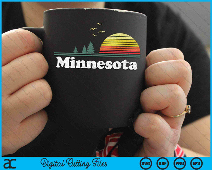 Retro Minnesota State Park MN Home Design SVG PNG Digital Cutting Files Retro Minnesota State Park MN Home Design SVG PNG Digital Cutting Files