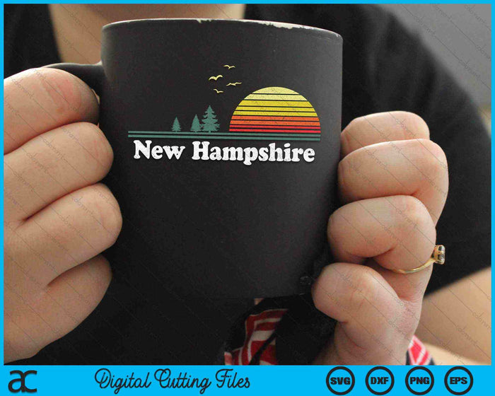 Retro New Hampshire State Park NH Home Design SVG PNG digitale snijbestanden Retro New Hampshire State Park NH Home Design SVG PNG digitale snijbestanden