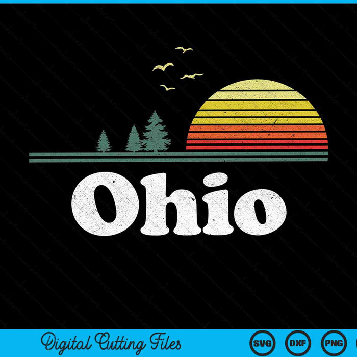 Retro Ohio State Park OH Home Design SVG PNG Cortar archivos imprimibles Retro Ohio State Park OH Home Design SVG PNG Cortar archivos imprimibles