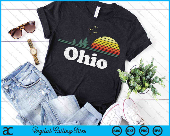 Retro Ohio State Park OH Home Design SVG PNG Cortar archivos imprimibles Retro Ohio State Park OH Home Design SVG PNG Cortar archivos imprimibles
