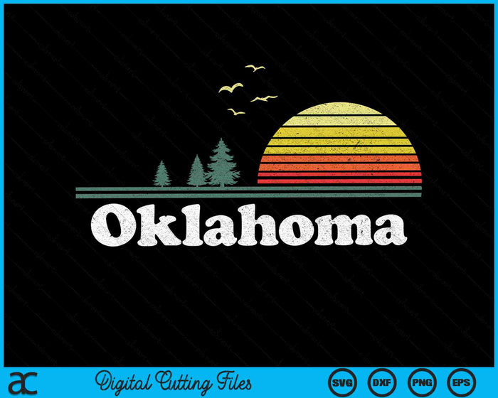 Retro Oklahoma State Park OK Home Design SVG PNG Cortar archivos imprimibles Retro Oklahoma State Park OK Home Design SVG PNG Cortar archivos imprimibles